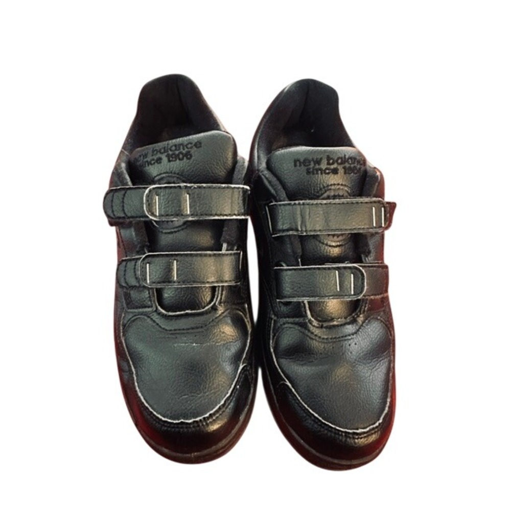 New Balance 812 Mens Walking Shoes Black Leather Hook Loop Straps Size 9.5